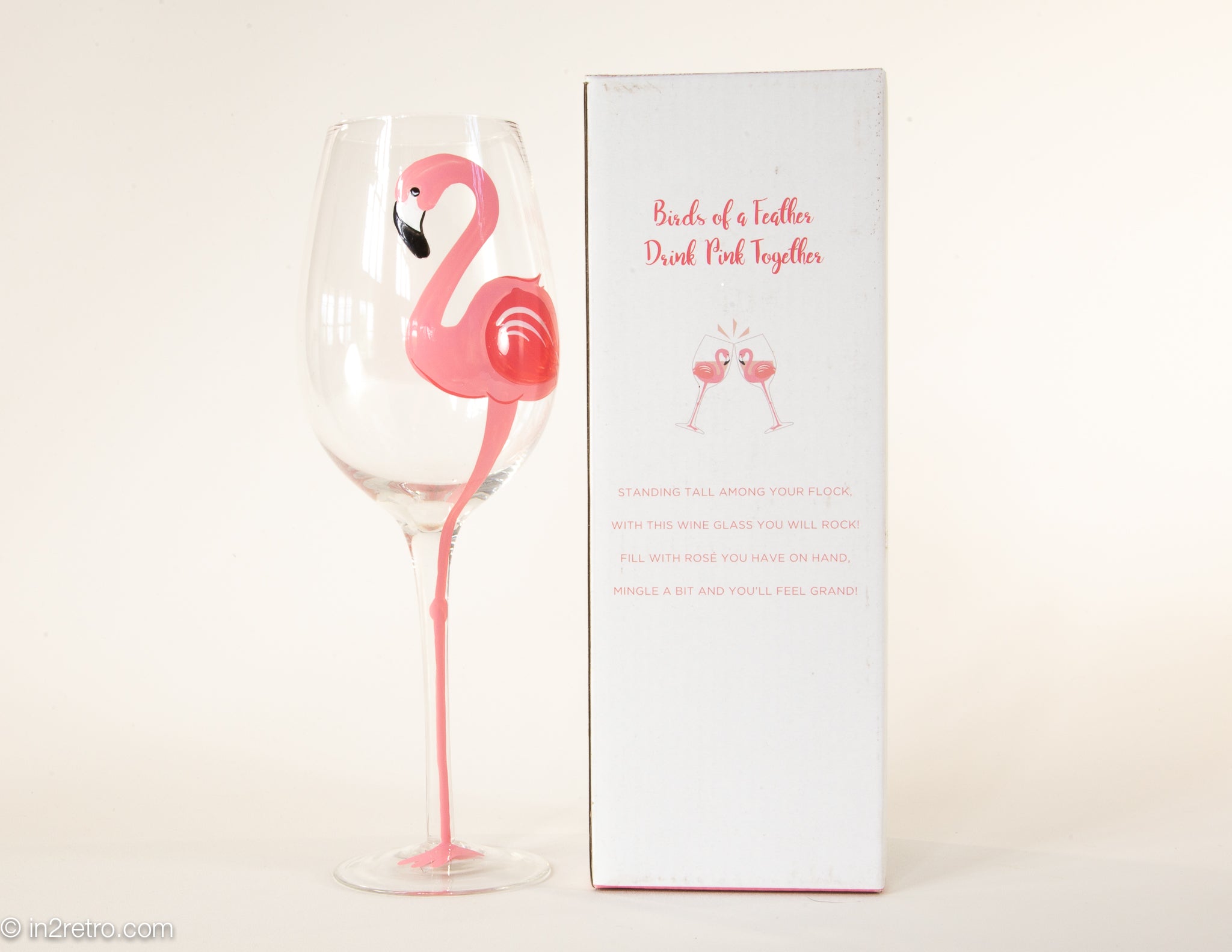 BigMouth Flamingo Wine Glass – Cute Wine Glass Holds up to 16  Oz – Glass That Reads, “Let's Flamingle”, Make a Great Gift for Wine  Lovers, Pink Flamingo Stem, Clear: Wine Glasses