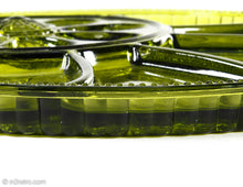 Load image into Gallery viewer, VINTAGE AVOCADO GREEN GLASS DEVILED EGG DIVIDED SERVING PLATTER BY INDIANA GLASS CO.
