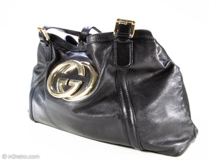 Gucci Leather Tote Bag Black