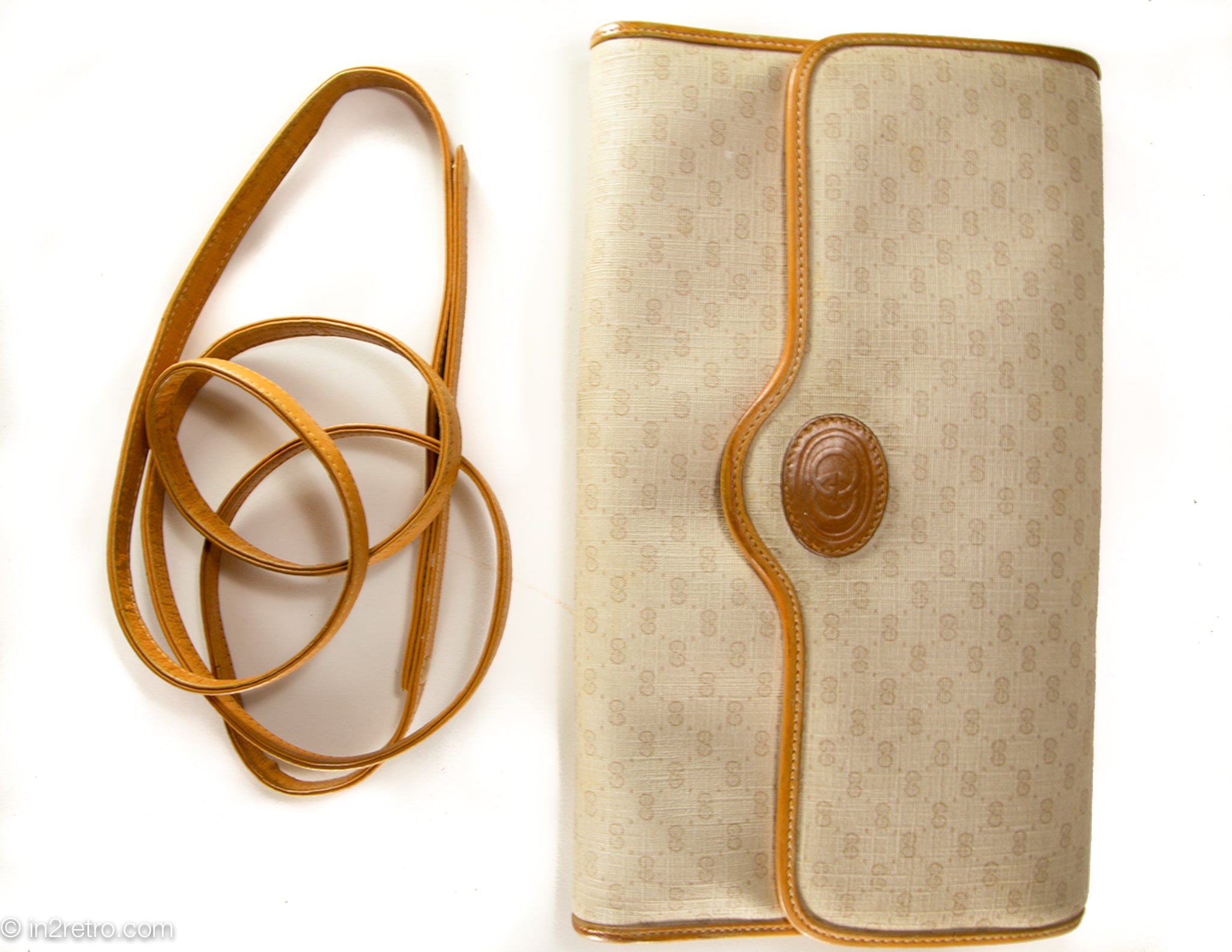 Authentic Vintage Gucci Micro GG Clutch Hand Bag Shoulder Bag
