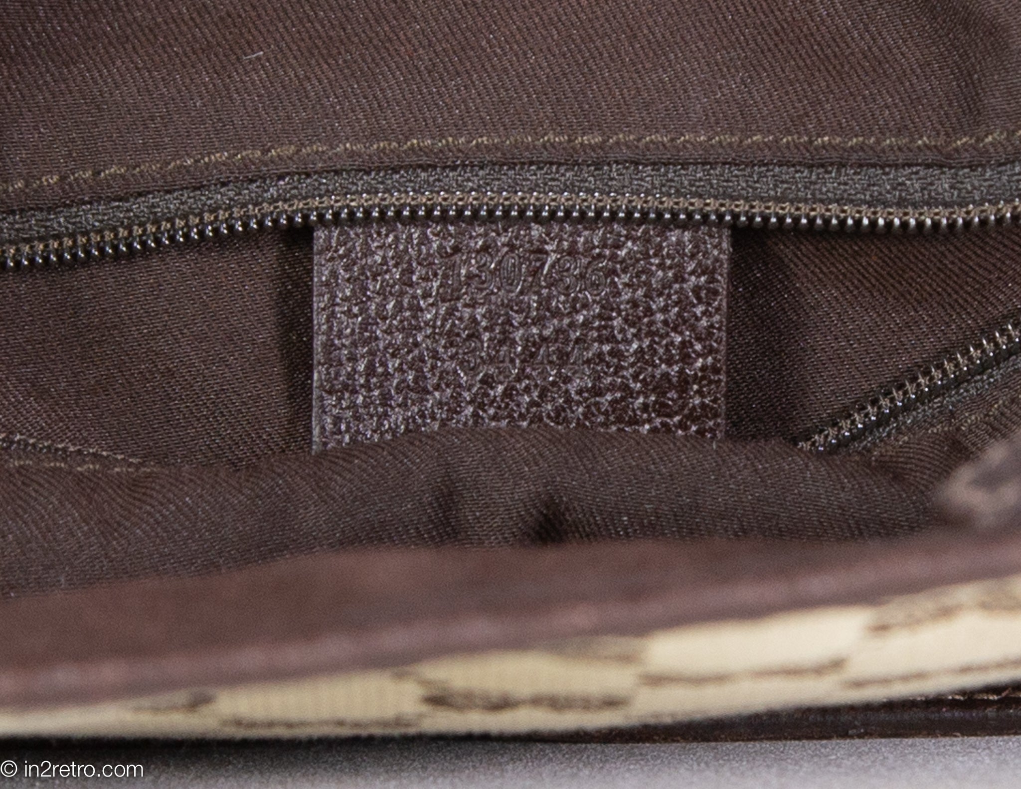 Authentic Gucci Shoulder Bag Vintage Leather Monogram Canvas