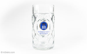 HB HOFBRAUHAUS MUNCHEN BEER MUG | DIMPLED GLASS STEIN
