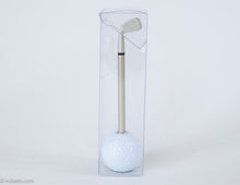 Load image into Gallery viewer, STANDING METAL GOLF CLUB WRITING PEN WITH LIFELIKE RESIN GOLF BALL HOLDER | ORIGINAL BOX
