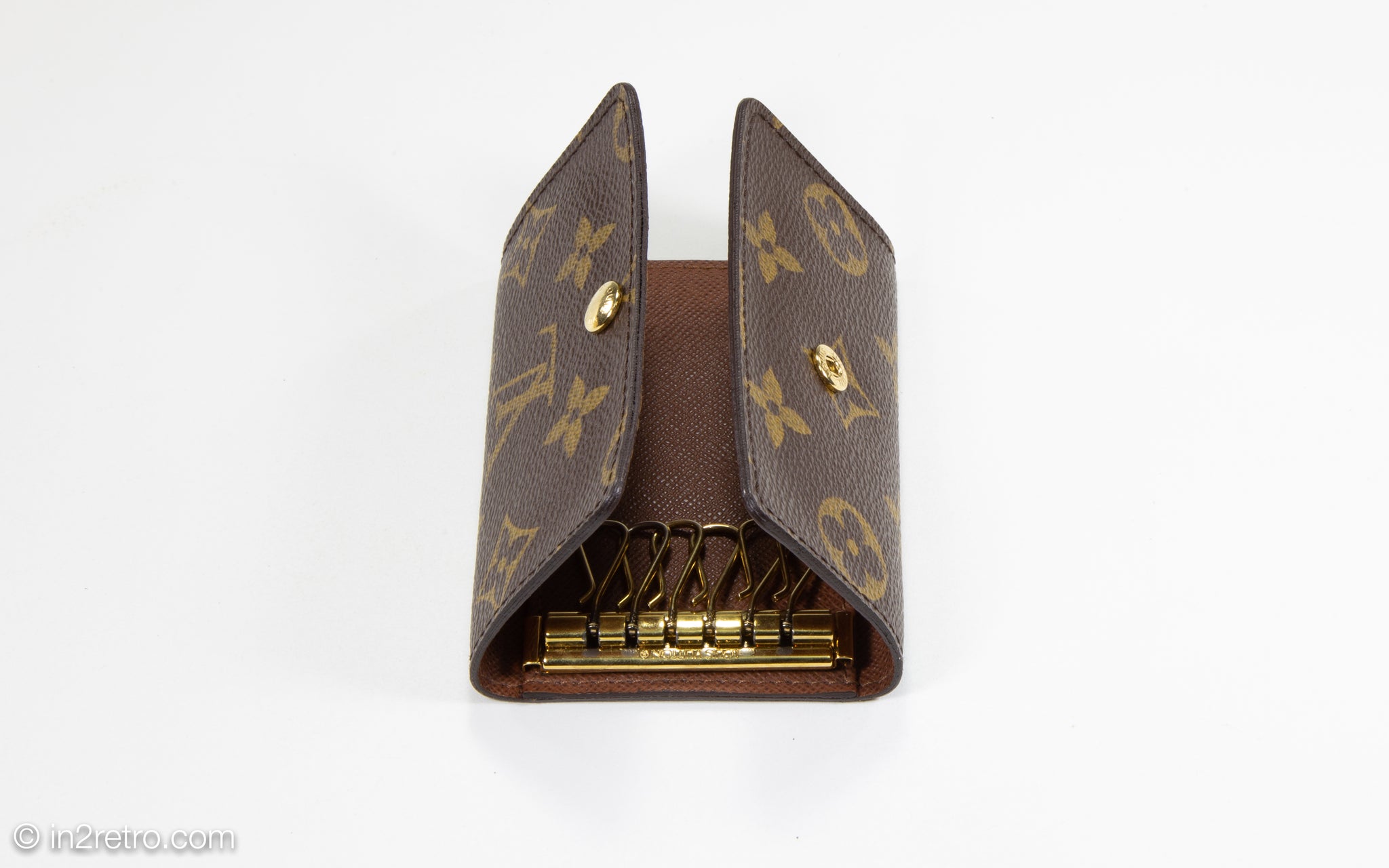 Vintage Authentic Louis Vuitton Key Holder Case Monogram