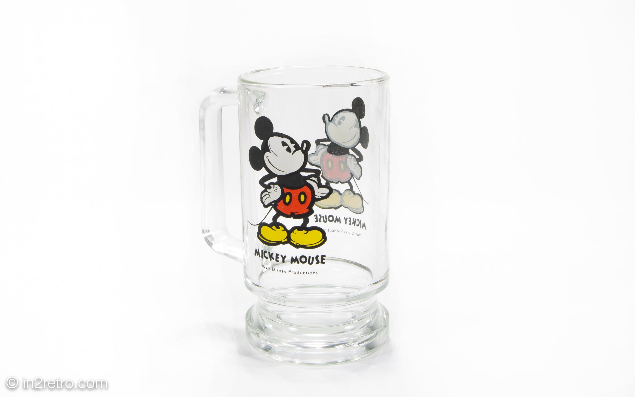 Vintage Mickey Mouse Club Drinking Glass Walt Disney