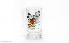 Load image into Gallery viewer, VINTAGE CLASSIC MICKEY MOUSE CLEAR DRINKING GLASS/MUG &#39;WALT DISNEY PRODUCTIONS&#39;
