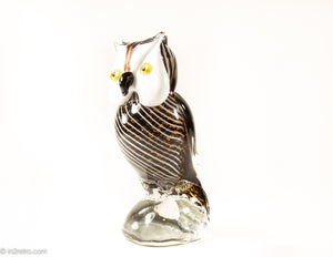 MURANO ART GLASS OWL SCULPTURE/FIGURE/STATUE 7 1/4 INCH TALL