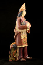 Load image into Gallery viewer, PAIR NATIVE AMERICAN SQUAW AND CHIEF FIGURINE/STATUE SET
