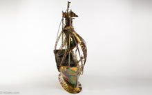 Load image into Gallery viewer, SPANISH GALLEON BUCCANEER PIRATE RAINBOW OXIDIZED COPPER SAILBOAT SHIP
