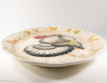 Load image into Gallery viewer, VINTAGE CERAMIC SERVING PLATTER WITH TURKEY DECORATION
