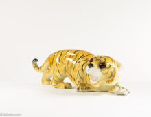 Load image into Gallery viewer, RARE VINTAGE PORCELAIN APEL CROUCHING TIGER STATUE FIGURINE MADE IN WEST GERMANY
