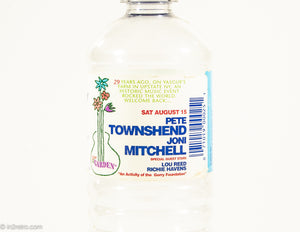VINTAGE WOODSTOCK 29TH ANNIVERSARY "A DAY AT THE GARDEN" CONCERT AT YASGUR'S FARM LEISURE TIME WATER BOTTLE - 1998