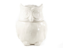 Load image into Gallery viewer, CERAMIC CREAM WHITE OWL COOKIE JAR BY THRESHOLD

