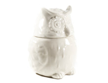 Load image into Gallery viewer, CERAMIC CREAM WHITE OWL COOKIE JAR BY THRESHOLD
