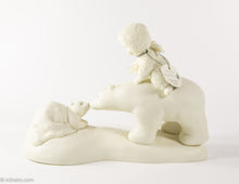Load image into Gallery viewer, POLAR BEAR MOTHER CUB CHERUB FIGURINE/STATUE &quot;WELCOME TO THE WORLD LITTLE ONE&quot; DEPARTMENT 56 SNOWBABIES &#39;03
