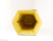 Load image into Gallery viewer, VINTAGE YELLOW DOUBLE HANDLED MCCOY VASE WITH WHEAT PATTERN
