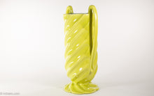 Load image into Gallery viewer, RARE VINTAGE RED WING CHARTREUSE VASE MID CENTURY 1940s-1950s
